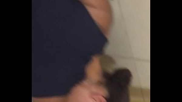 Latina snuck in the bathroom while friends were right outside