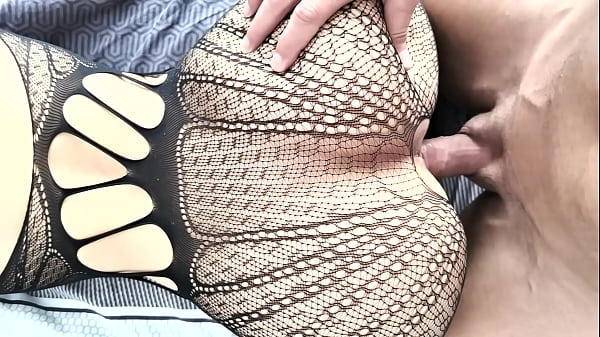 Hot Brunette in Sexy Bodystocking 