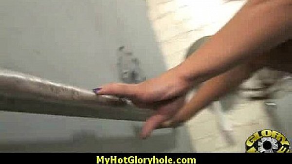 Hottie sucks and fucks black cock for cusmhot at gloryhole 16