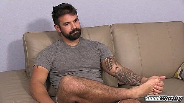 chubby tattooed hairy guy solo  