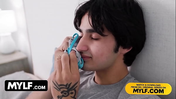 MYLF - Gorgeous Blonde Milf Catches Horny Stud Hiding Her Used Underwear In His Room