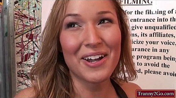 Tranny Khloe Hart gives a blowjob and ass banged by big cock