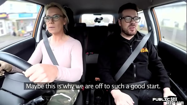 Mature brit sucking road teacher before kinky fucking  