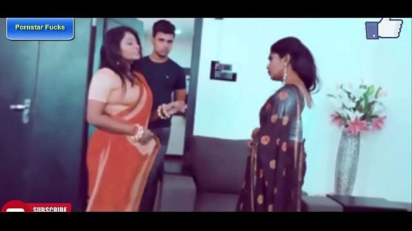 Three Women Enjoy With A Boy  