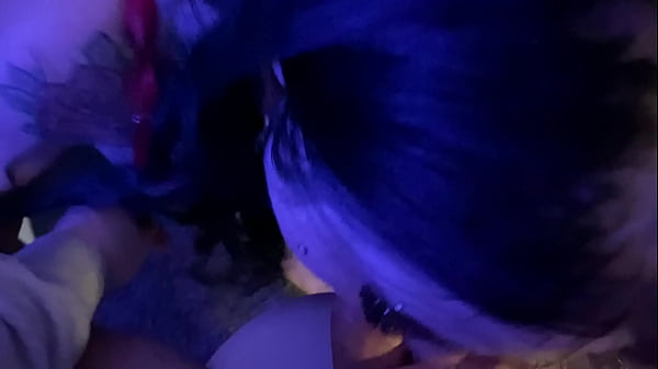 Tatto silicone bimbo home blowjob  