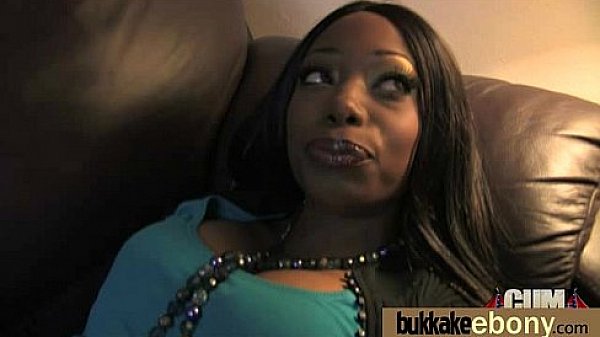 Interracial bukkake sex with black porn star 8