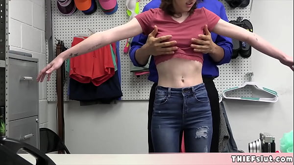 Petite shoplifter destroyed on CCTV  