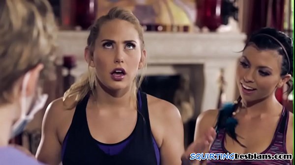 Erotic lesbians squirting in threesome