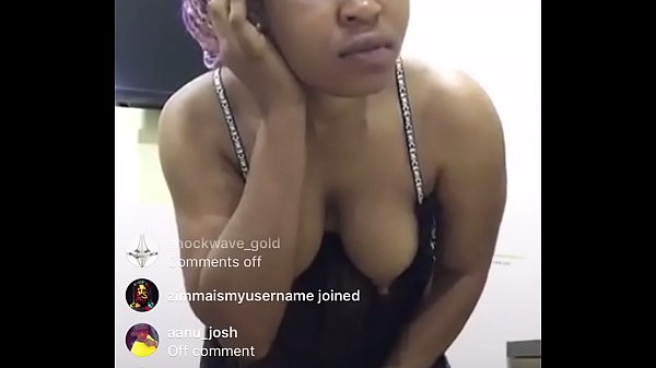 Horny black girl naked on instagram live
