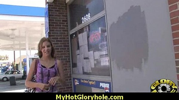 White milf sucking and licking a black cock 19  