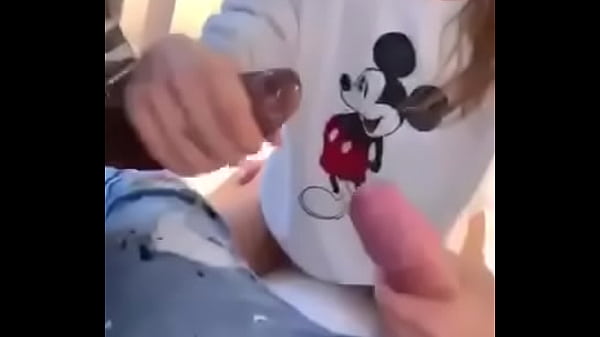 Brunette sucks off 2 nice dicks