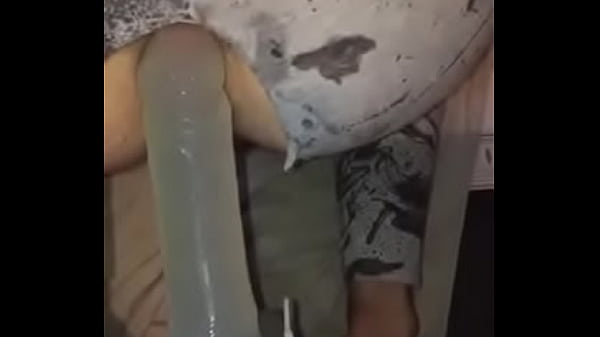 Femboy huge dildo anal 