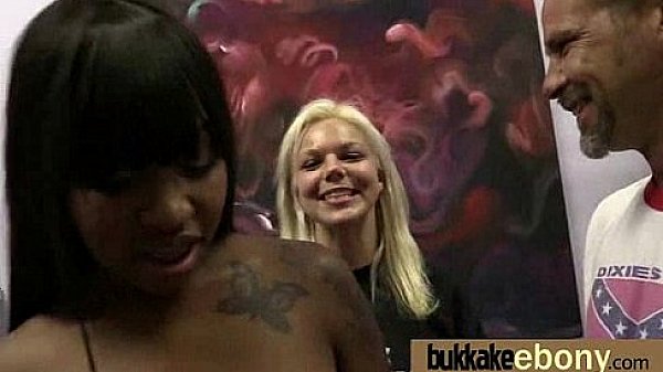 Busty black babe bubble bath group cocksuck 13