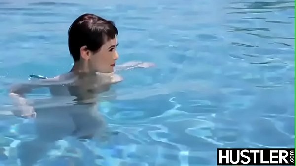 Pixie cum shot after poolside drilling