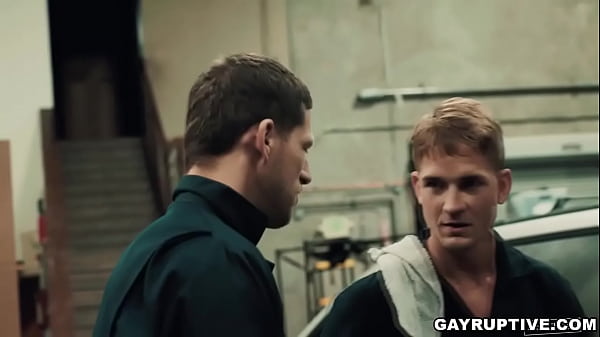 Two hunk mechanics Roman Todd and Brandon Anderson left alone and this gay one gets his worst fears