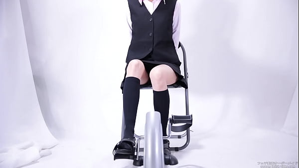 A woman crawls on a pedal and sees underwear