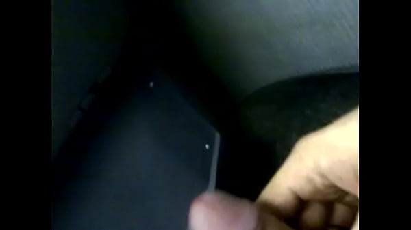 Wanking over blonde on train