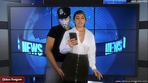 Reportera de noticias recibe cumshot en p&uacute;blico