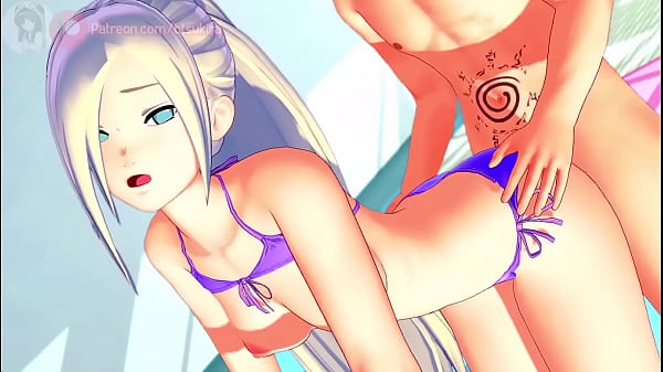 Ino having fun in the pool