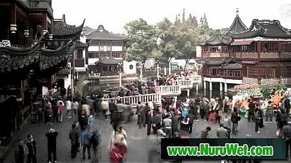 Slippery nuru massage with skinny t.