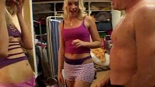 Hot Hannah blowing in the cloak room