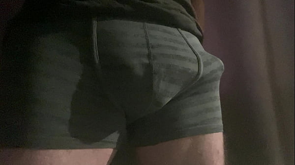 Big British cock is pulled out from inside jeans, ready to explode  