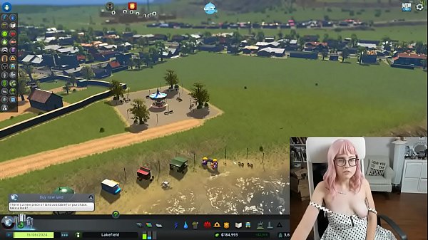 Cam Girl Plays Cities Skylines (Nice Tits!) Part 2