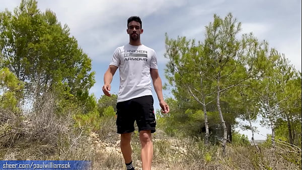 Fitness trainer does Nude hiking