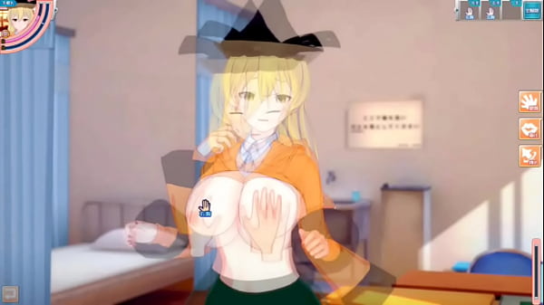 【エロゲーコイカツ！】東方project 摩多羅隠岐奈のおっぱい揉んで仁王立ち手コキフェラ奉仕してもらってからのセックス！爆乳エロアニメ【ヘンタイゲーム とうほう 】  