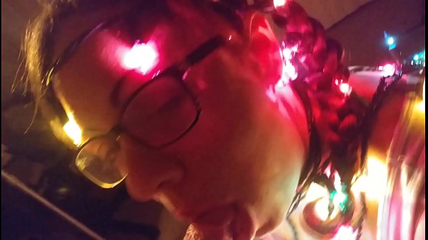 Christmas Angel sucking cock  