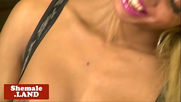 Stockinged latina tgirl masturbating solo