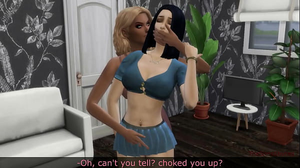 The sims 4, girlfriend jealous of his boyfriend, punished lesbian by catfight