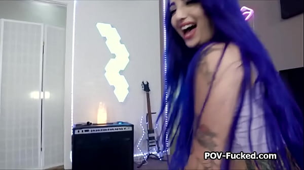 Petite inked hottie milks neighbors dick on homemade sex tape