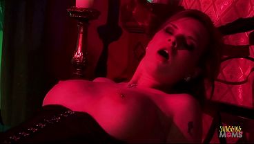 The castle lord was visited by a naughty friend that evening. She tied him up to the bed and gulped down his entire dick. When it was hard enough, she put it in her ass and had an amazing anal thrill.  