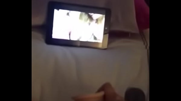 Hotwife getting off watching porn for her boyfriend with a big dildo