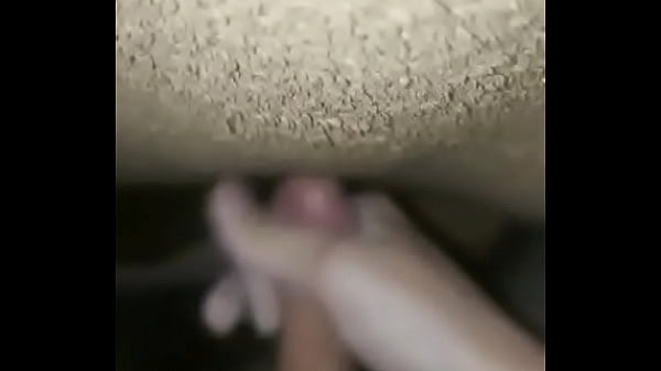 Jerking off soft penis in room 