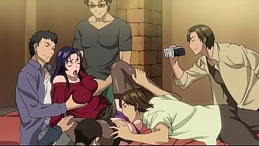 Massive Gangbang for Slutty Cheating Wife on First Casting (Hentai Anime)