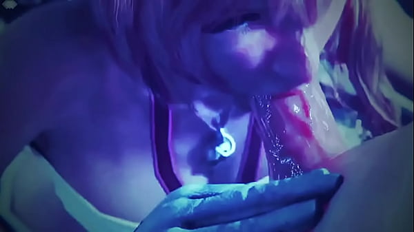 Beautiful pink girl carelessly takes in her mouth  