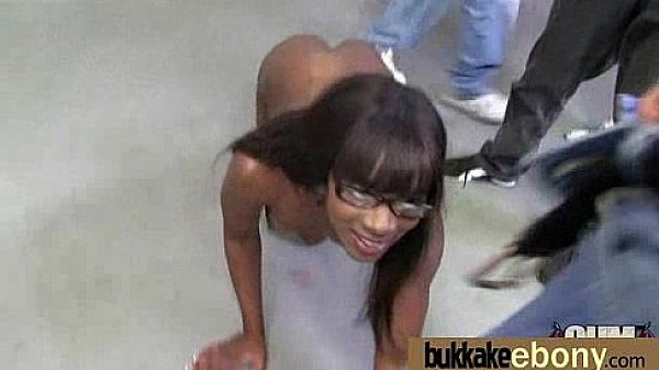 Ebony Gang bang and CUM FEEDING 4