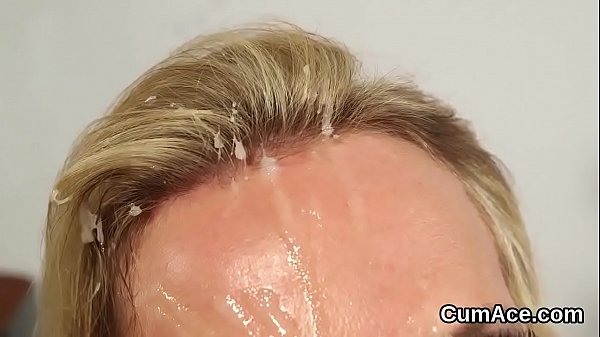 Inviting chick enjoys a throat fucking and lots of charge on her face