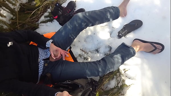 Flip flops snow wank outdoor 