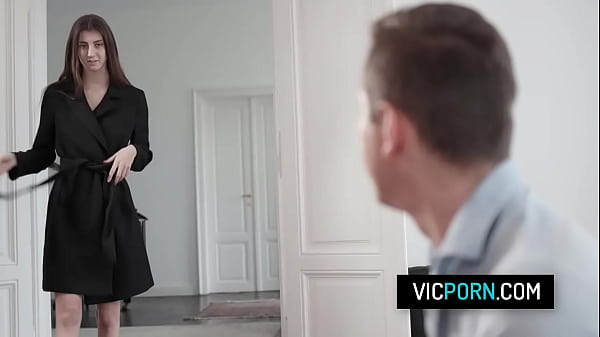 Pretty slut takes hard cock in her mouth and pussy