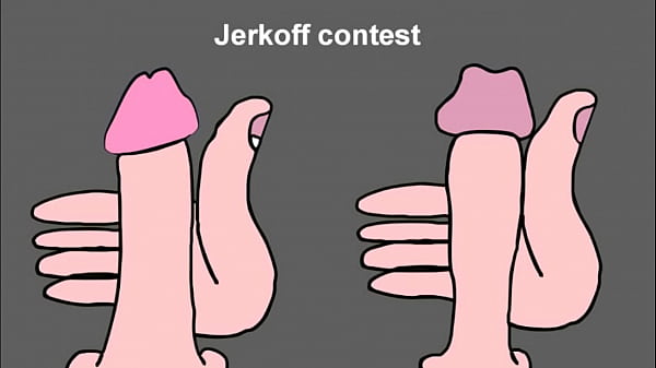 Two straight boys doing a jerkoff contest ANIMATED  