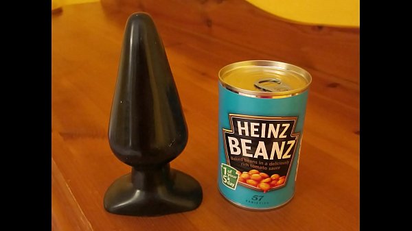 locked wearing an extra large buttplug 