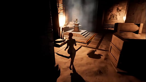 A mystical dildo reveals its potential in Lara Croft's ass. 3D Hentai Game 