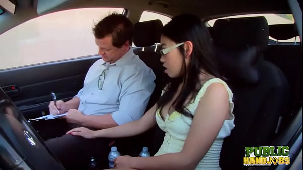 PublicHandjobs - Road handjob by horny Asian driver's education student Cindy Starfall