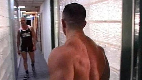 Musclemen in Steamy Threesome