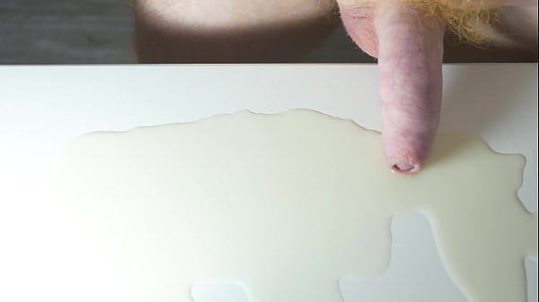 Wet precum fun on table 