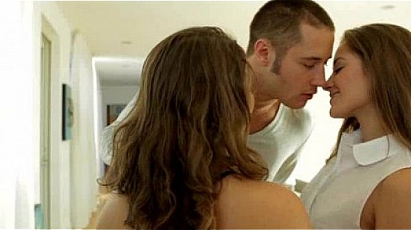 Gorgeous babe Dani Daniels shares cock with busty Lily Love  