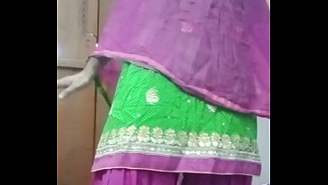 Indian Gay Crossdresser Bottom Gaurisissy real xxx homemade sex in green salwar kurta just like a housewife